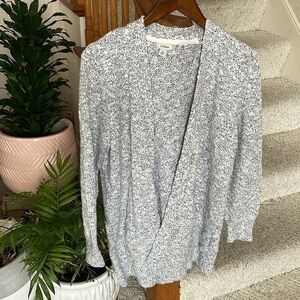 L L Bean Chunky Cozy Ski Lodge Marled Knit Cardigan